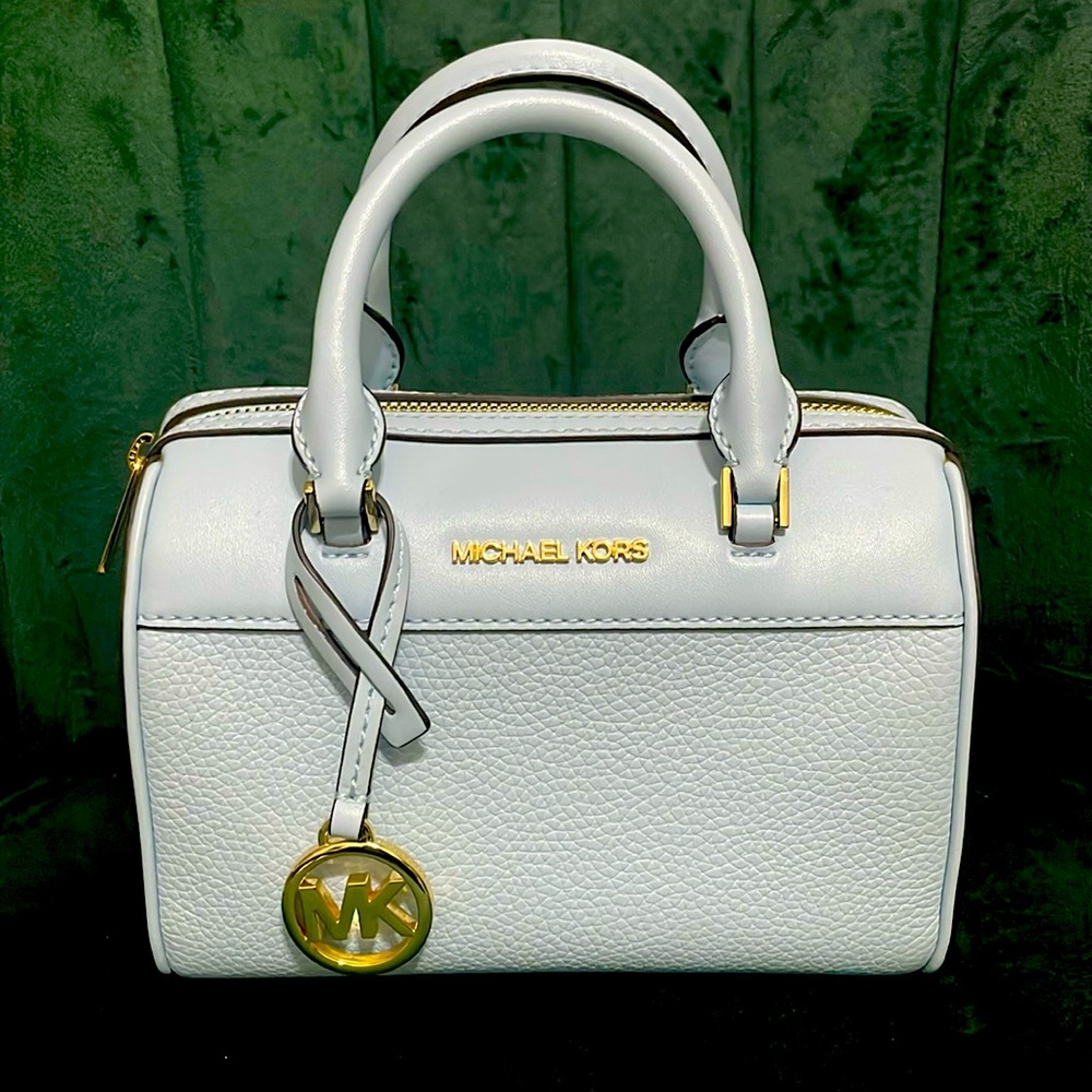 Michael Kors Travel XS Duffle Satchel Shoulder Crossbody Bag Vista Blue